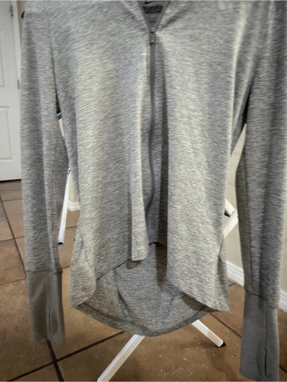 Nike Women’s Gray Dri-FIT Full-Zip Hoodie
